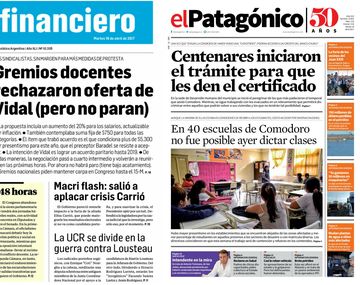 Tapas de diarios del lunes 18 de abril de 2017