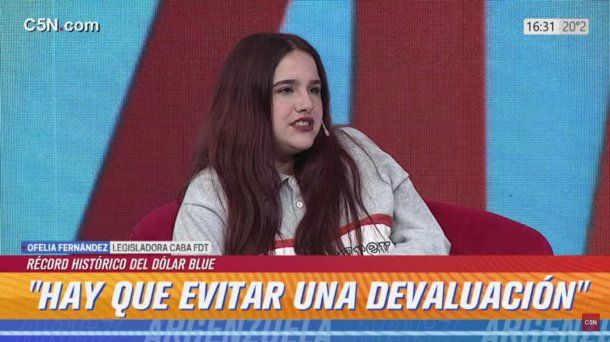 Ofelia Fernández con Jorge Rial: Hay que evitar una devaluación