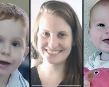 Shiri Silberman Bibas junto a sus hijos.