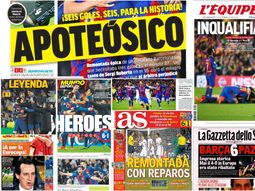 Tapas de diarios con el triunfo del Barcelona ante el PSG por 6 a 1