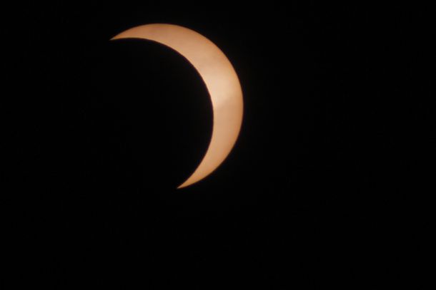 Vista del eclipse desde Río Gallegos