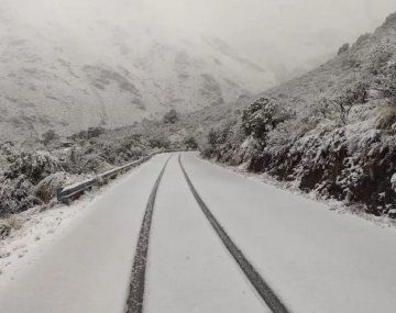 La nieve provocó el cierre de dos rutas en San Luis