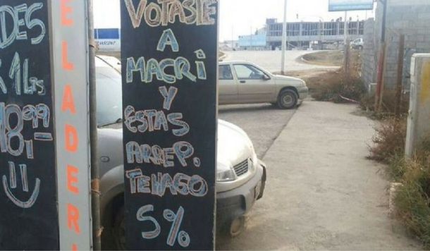 Un comerciante realiza descuento si votaste a Macri y estás arrepentido