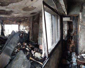 Así quedó el departamento que se incendió en Recoleta