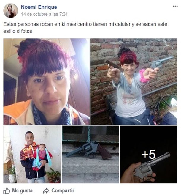 Escrachó en las redes a los ladrones que se sacaron selfies con su teléfono robado