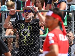 Diego se cruzó con Fognini apenas ingresó al estadio Diego se cruzó con Fognini apenas ingresó al estadio