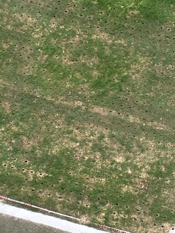 Así estuvo el campo de juego de La Bombonera en el Superclásico