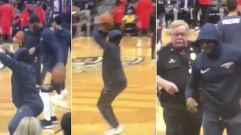 un fanatico se hizo pasar por jugador de la nba y participo del calentamiento un fanatico se hizo pasar por jugador de la nba y participo del calentamiento