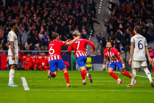 Copa del Rey: con un golazo messiánico de Griezmann, el Atlético de Madrid de los argentinos eliminó al Real Madrid