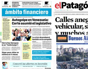 Mirá las tapas de los diarios