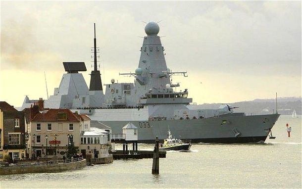 El destructor HMS Dauntless