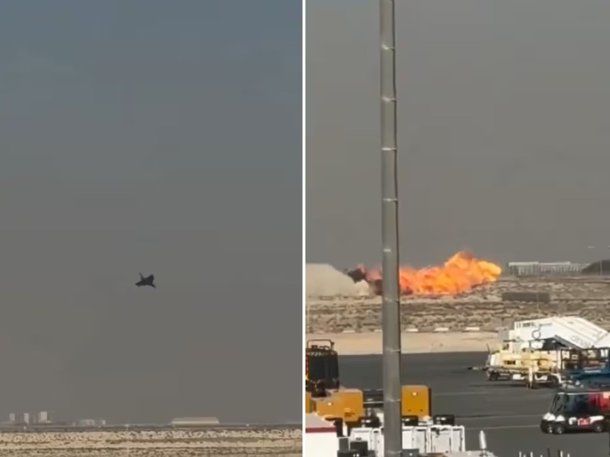 Video: un avión se estrelló durante una exhibición en Dubái