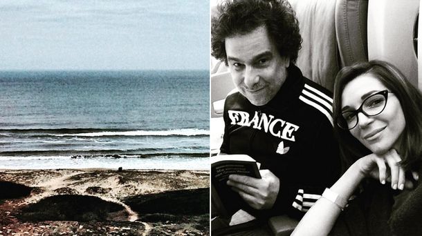 Enamorados: Breque y Calamaro combinan trabajo y descanso