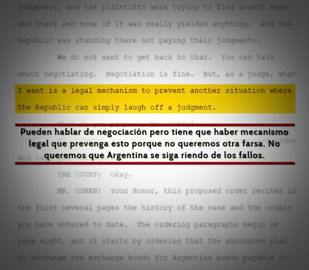 Complicidad, dudas y desconfianza: las frases de la audiencia con Griesa