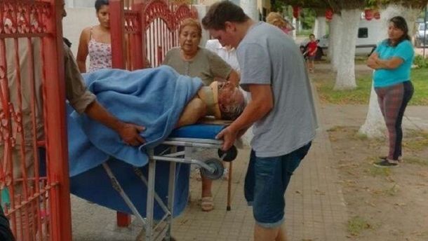 Así trasladaban al abuelo de Marco Ruben