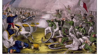 Se produce en 1847 la batalla de La Angostura o de Buena Vista, ante la invasión de las tropas estadounidenses. Se produce en 1847 la batalla de La Angostura o de Buena Vista, ante la invasión de las tropas estadounidenses.
