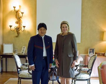 El encuentro de Evo Morales con Máxima en Holanda
