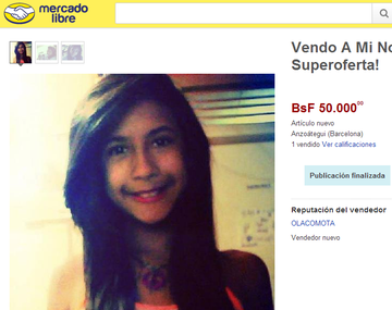 Un hombre vende a su novia a través de MercadoLibre