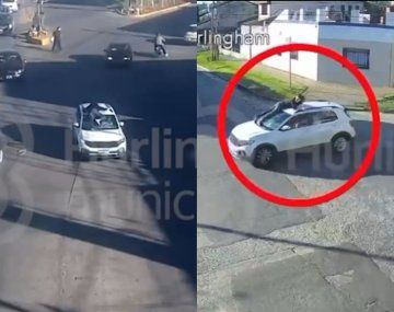 Una mujer manejó con un hombre en el capot de su camioneta tras una discusión de tránsito