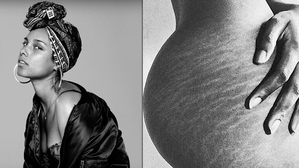 Alicia Keys mostró una impactante foto de sus estrías: Amo esto