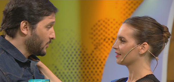 Divertido cruce entre Sabrina Garciarena y Germán Paoloski por la escena con Luciano Castro