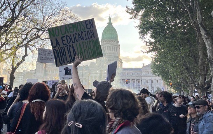 Marcha Federal Universitaria que se llevó a cabo el 2 de octubre de 2024
