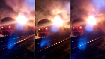 principio de incendio en una locomotora del tren san martin principio de incendio en una locomotora del tren san martin