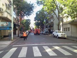 Principio de incendio en un edificio por un cortocircuito