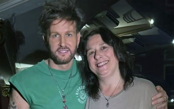 Axel con una de las víctimas: Claudia Risso. Axel con una de las víctimas: Claudia Risso.