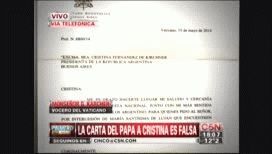 el vaticano tildo de mala leche la carta falsa del papa francisco a la presidenta