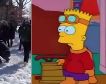 Suspenden todo por una guerra de nieve