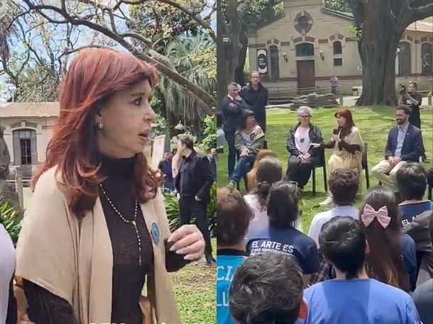 Cristina Kirchner visitó la Universidad Nacional de las Artes tras la protesta en Once