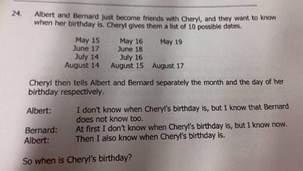 ¿Podés resolver un problema matemático para chicos de 14 años?