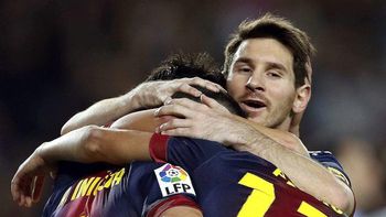 messi, ya papa, estuvo en el triunfo del barca messi, ya papa, estuvo en el triunfo del barca