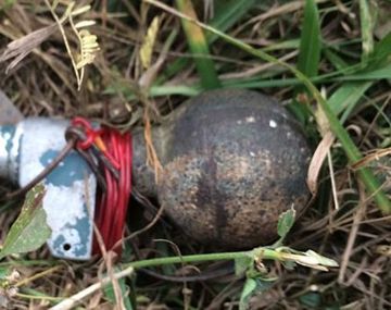 Hallaron dos granadas en Panamericana