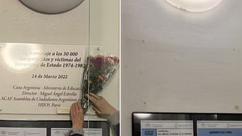 Placa retirada de la Casa Argentina de París. Placa retirada de la Casa Argentina de París.