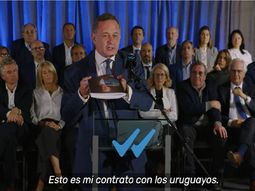 Imagen del spot cuestionado por el FA. Imagen del spot cuestionado por el FA.