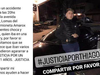 Thiago salió a trabajar como repartidor después de ver a la Argentina: una camioneta con delincuentes lo mató