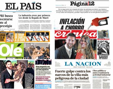 Tapas de diarios del sábado 1 de julio de 2017