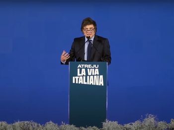 Javier Milei en Roma.