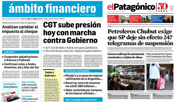 Tapas de diario del martes 7 de marzo de 2017