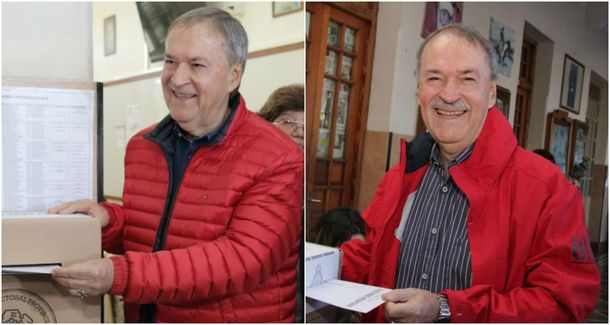 Juan Schiaretti optó por una campera roja como en 2017