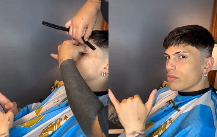 El radical cambio de look de Garnacho para la Copa América