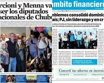 Tapas de diarios del lunes 23 de octubre de 2017