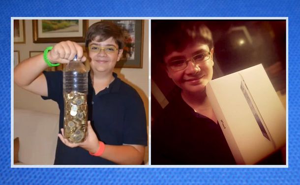 Ahorrativo: compró un iPad con 594 monedas de un euro