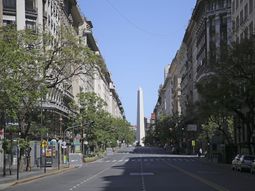 Una típica postal de un día feriado en la ciudad de Buenos Aires