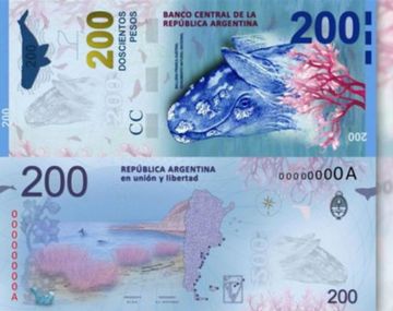 El billete de 200 pesos será presentado este miércoles en Puerto Madryn.