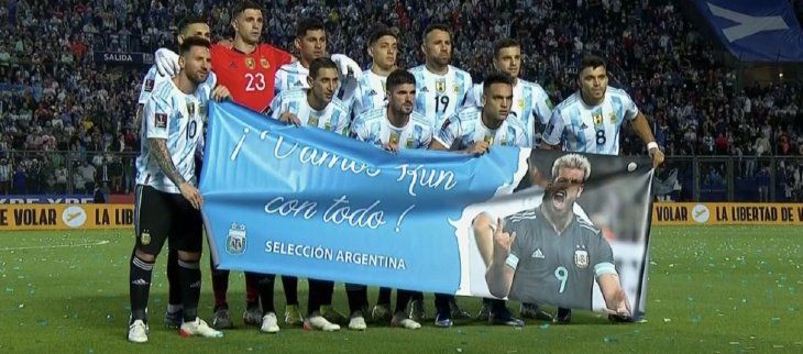 El homenaje de la Selección Argentina a Sergio Agüero