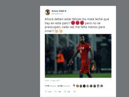 El tuit de Arturo Vidal tras su gol en contra