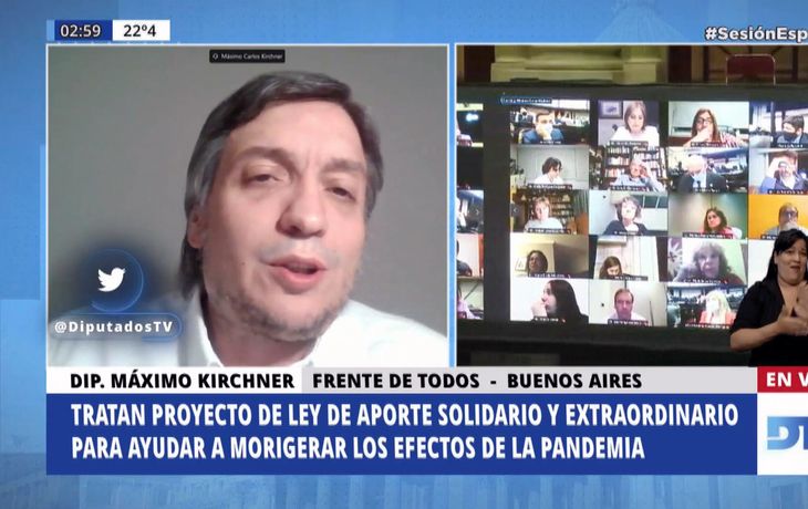 Máximo Kirchner afirmó que el Aporte Solidario servirá para conseguir más vacunas